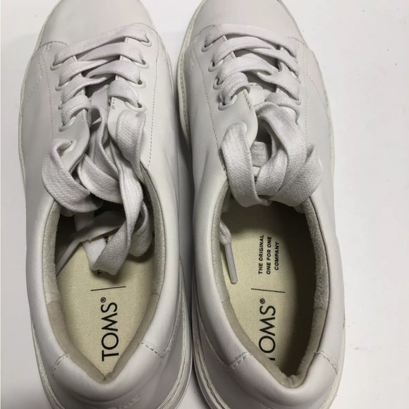 Toms Alex Womens Sneaker White Leather Size 10 M - Picture 4 of 6